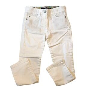 Mini Boden Girls White Denim Jeans 7Y